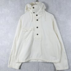 画像1: 40's U.S.NAVY サルベージパーカ "White Twill" M (1)