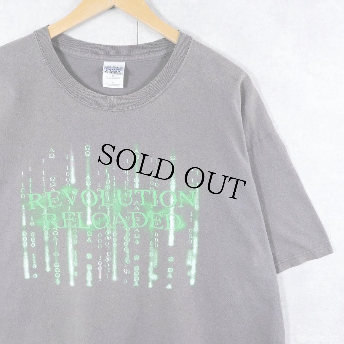 画像1: 2000's "REVOLUTION RELOADED" 映画パロディプリントTシャツ XL (1)