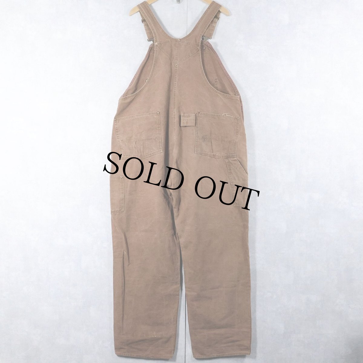 画像2: 40〜50's Carhartt ハートタグ コットンダックオーバーオール (2)
