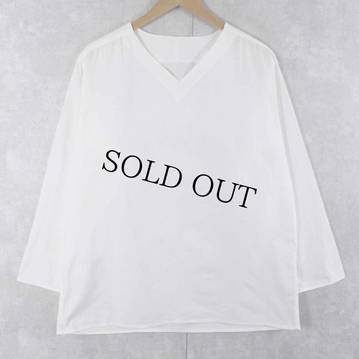 画像1: 80's ロシア軍 Vネック スリーピングシャツ (1)