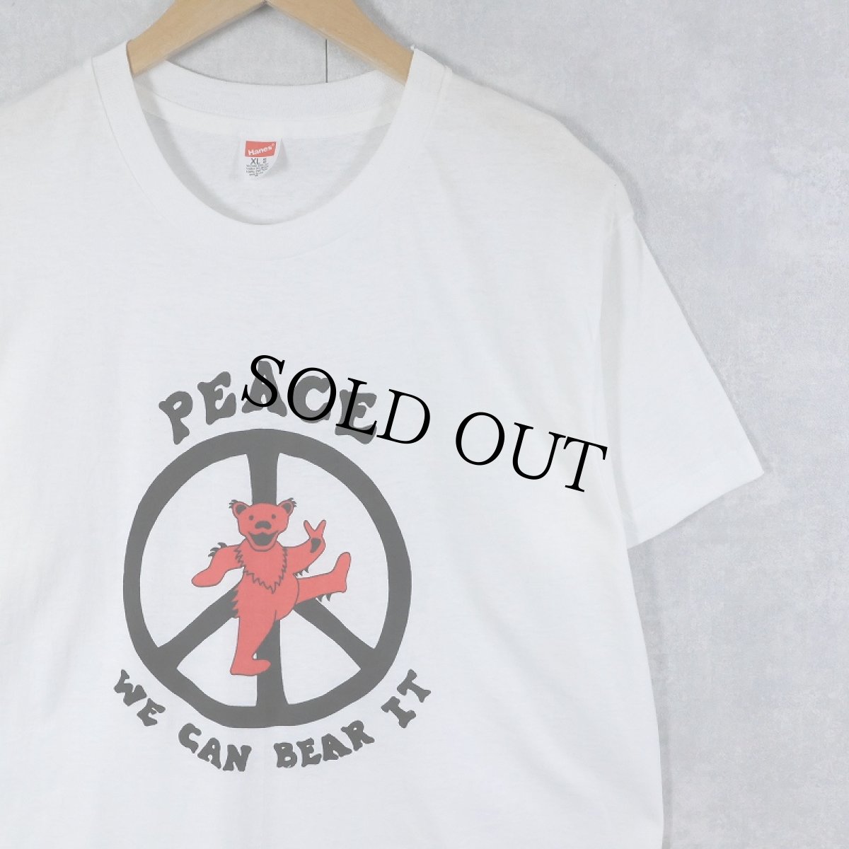 画像1: 【SALE】 80's GRATEFUL DEAD USA製 "PEACE WE CAN BEAR IT" ロックバンド プリントTシャツ DEADSTOCK XL (1)