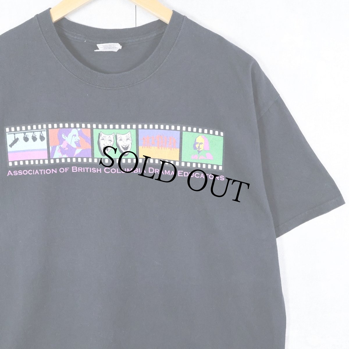 画像1: Association of BC Drama Educators 演劇教育組織 プリントTシャツ BLACK L (1)