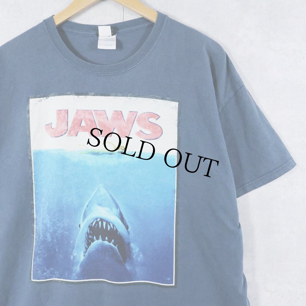 画像1: JAWS ホラー映画 プリントＴシャツ XL (1)