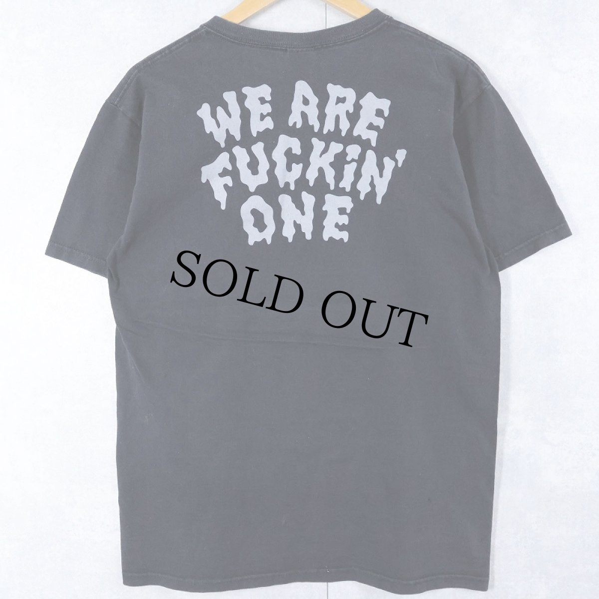 画像1: PIZZA OF DEATH RECORDS レコードレーベル ロゴプリントＴシャツ M (1)