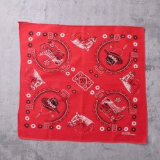 画像2: 60's FAST COLOR ウエスタン柄 バンダナ (2)