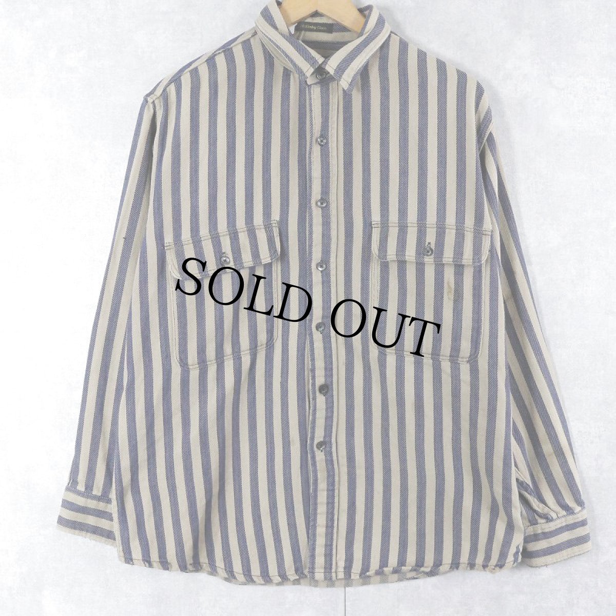 画像1: 90's Eddie Bauer "McKinley Cloth" ストライプ柄 ヘビーネルシャツ (1)