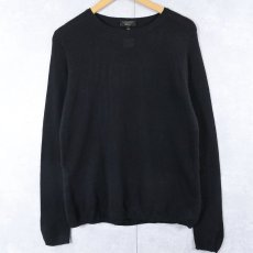 画像1: CASHMERE CHARTER CLUB カシミアニットセーター BLACK L (1)