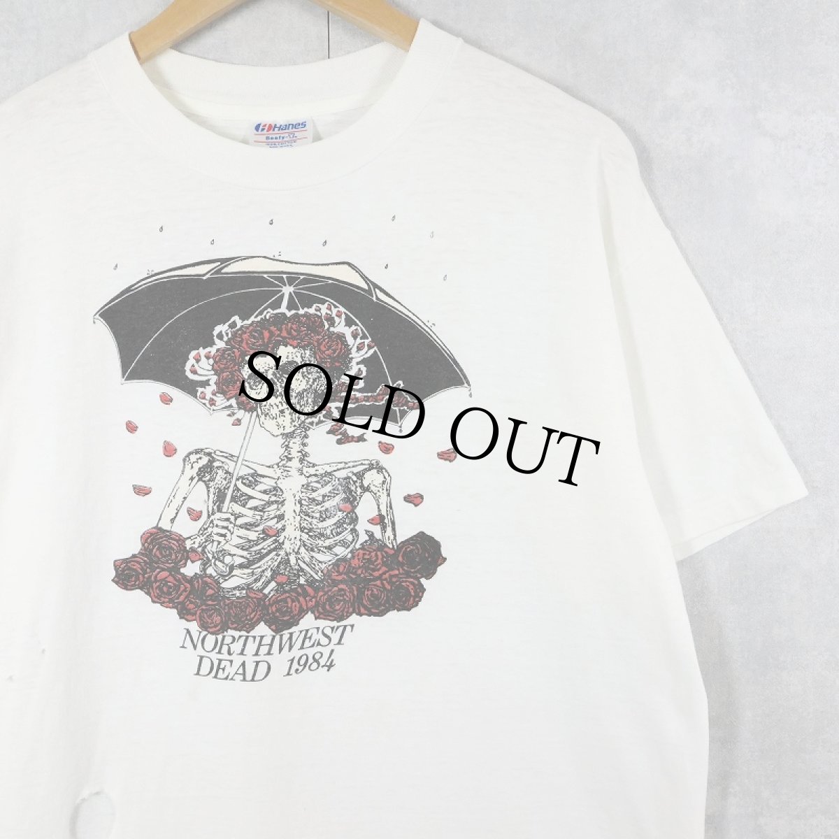 画像1: 80's GRATEFUL DEAD USA製 "NORTHWEST DEAD 1984" ロックバンド プリントTシャツ XL (1)