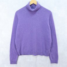 画像1: Valerie Stevens タートルネック カシミアニットセーター L (1)