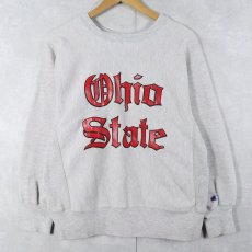 画像1: 80's Champion REVERSE WEAVE USA製 トリコタグ "OHIO STATE" プリントスウェット M (1)