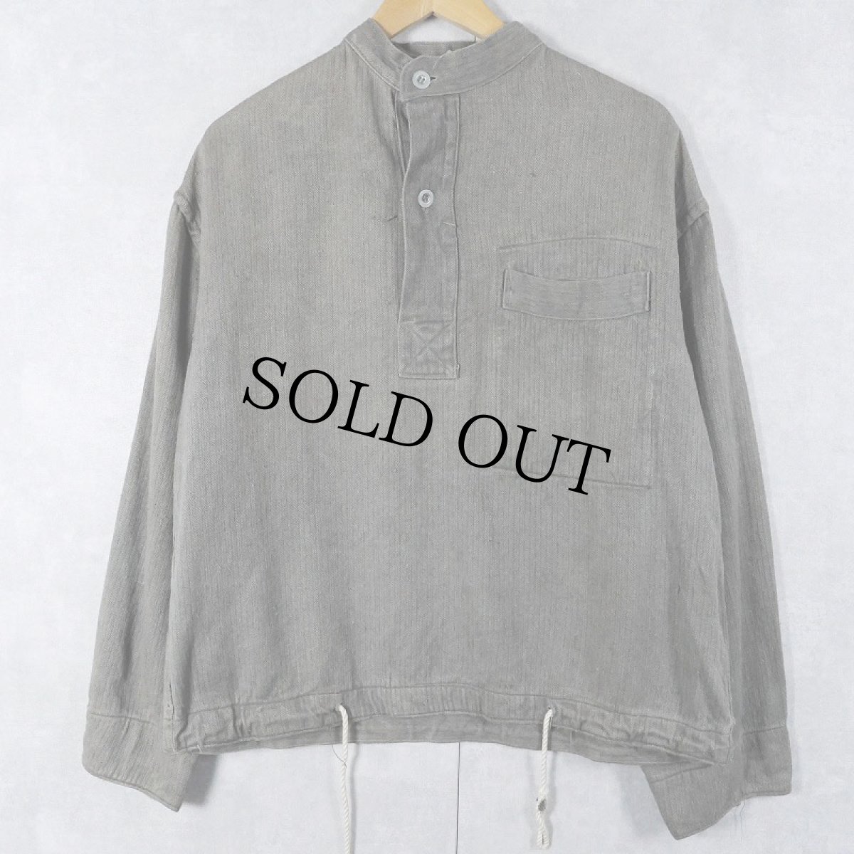 画像1: 〜40's WWII KRIEGS MARINE DRILLICH LINEN スモック (1)