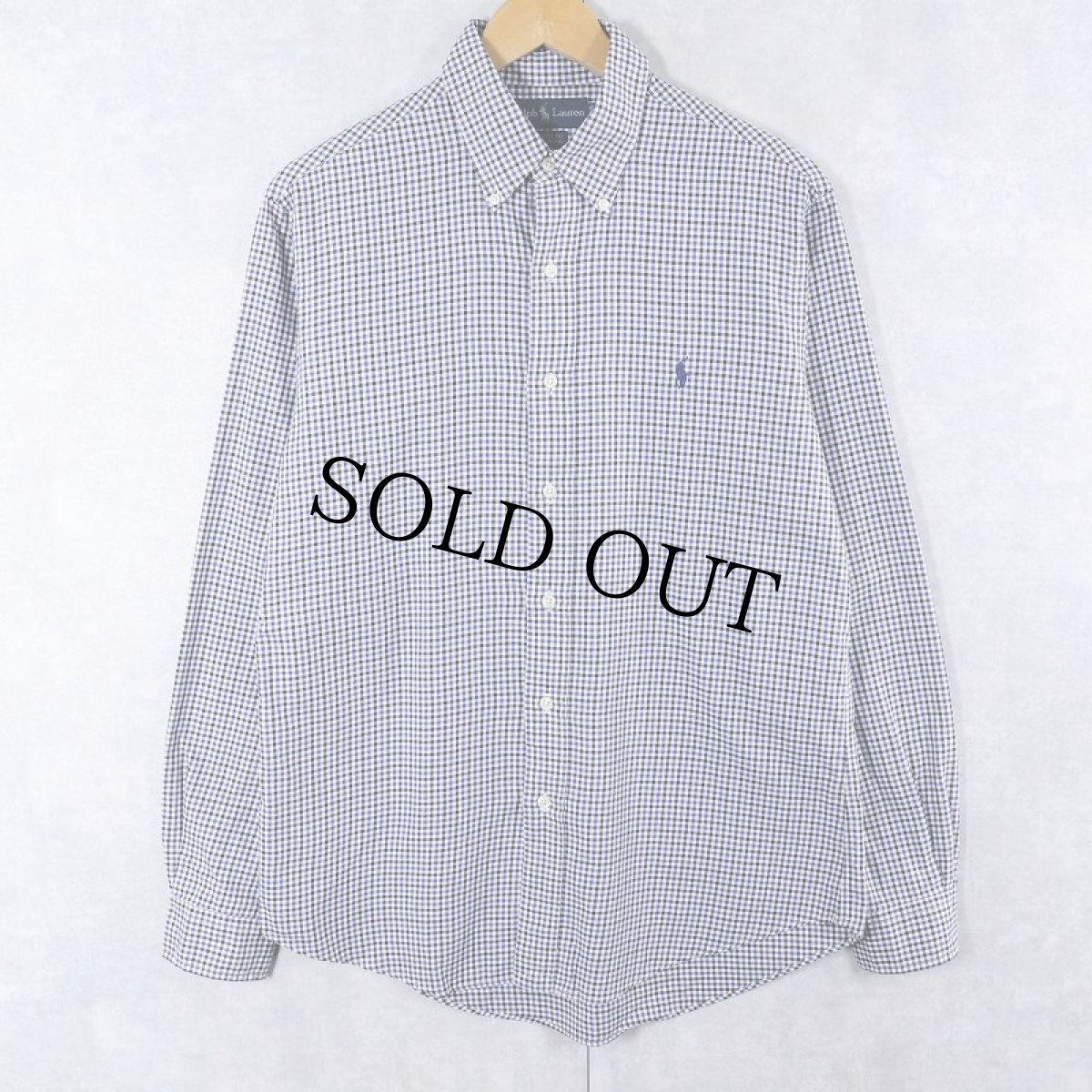 画像1: POLO Ralph Lauren "CUSTOM FIT" チェック柄 コットンボタンダウンシャツ LM (1)
