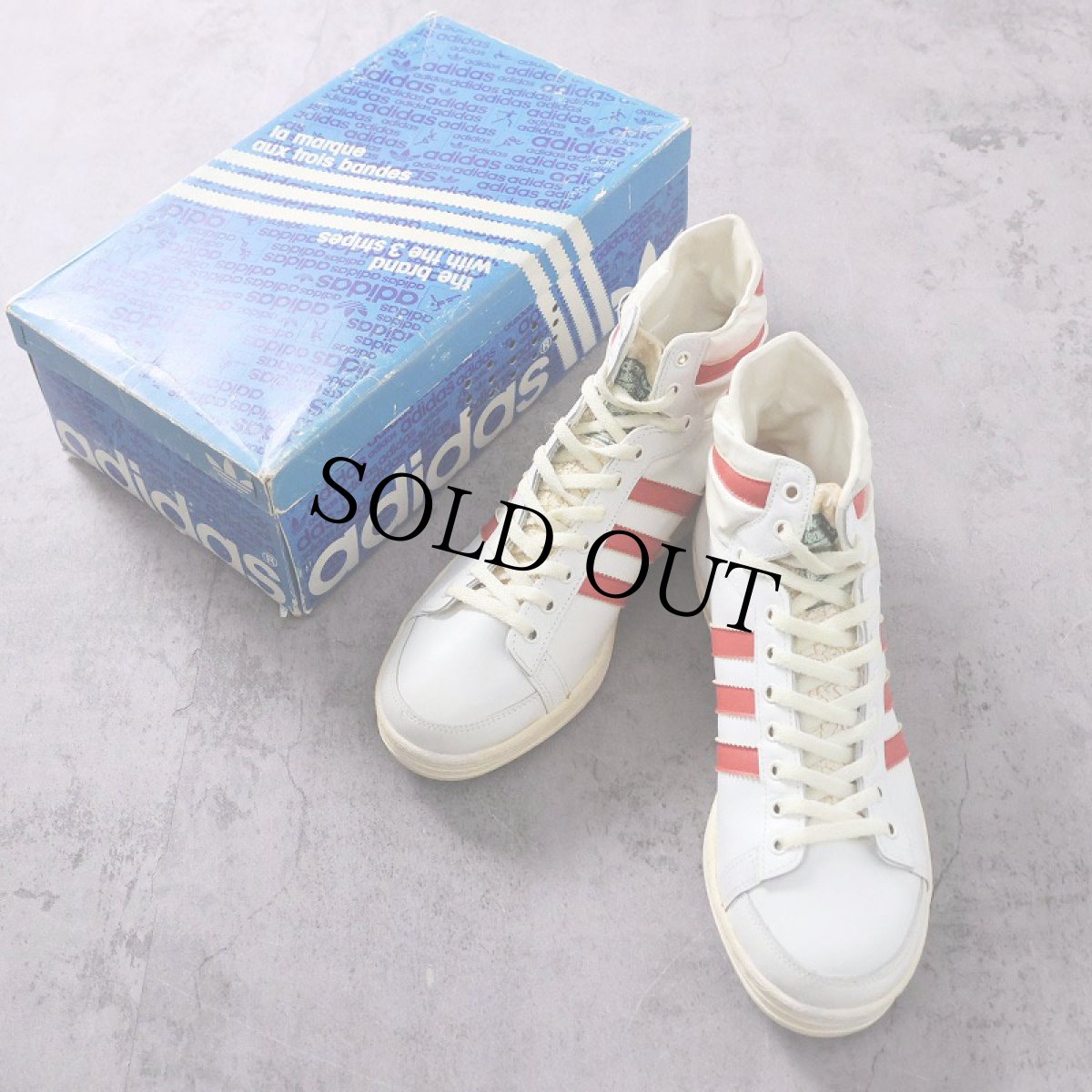 画像1: 80's adidas FRANCE製 "A.JABBAR" ハイカットスニーカー 箱付きDEADSTOCK 27cm (1)