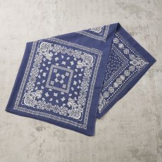 画像1: 50〜60's FAST COLOR 総柄 4パネル 未裁断バンダナ (1)