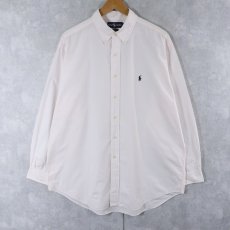 画像1: Ralph Lauren "YARMOUTH" ロゴ刺繡 チェック柄 コットンボタンダウンシャツ SIZE17 (1)