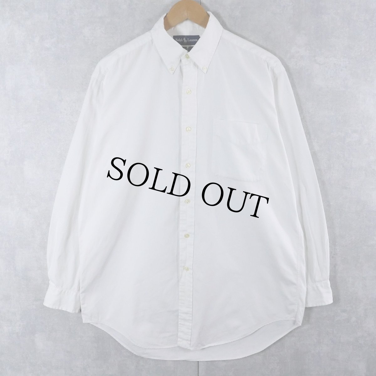 画像1: Ralph Lauren "YARMOUTH" コットンボタンダウンシャツ SIZE15 1/2 (1)