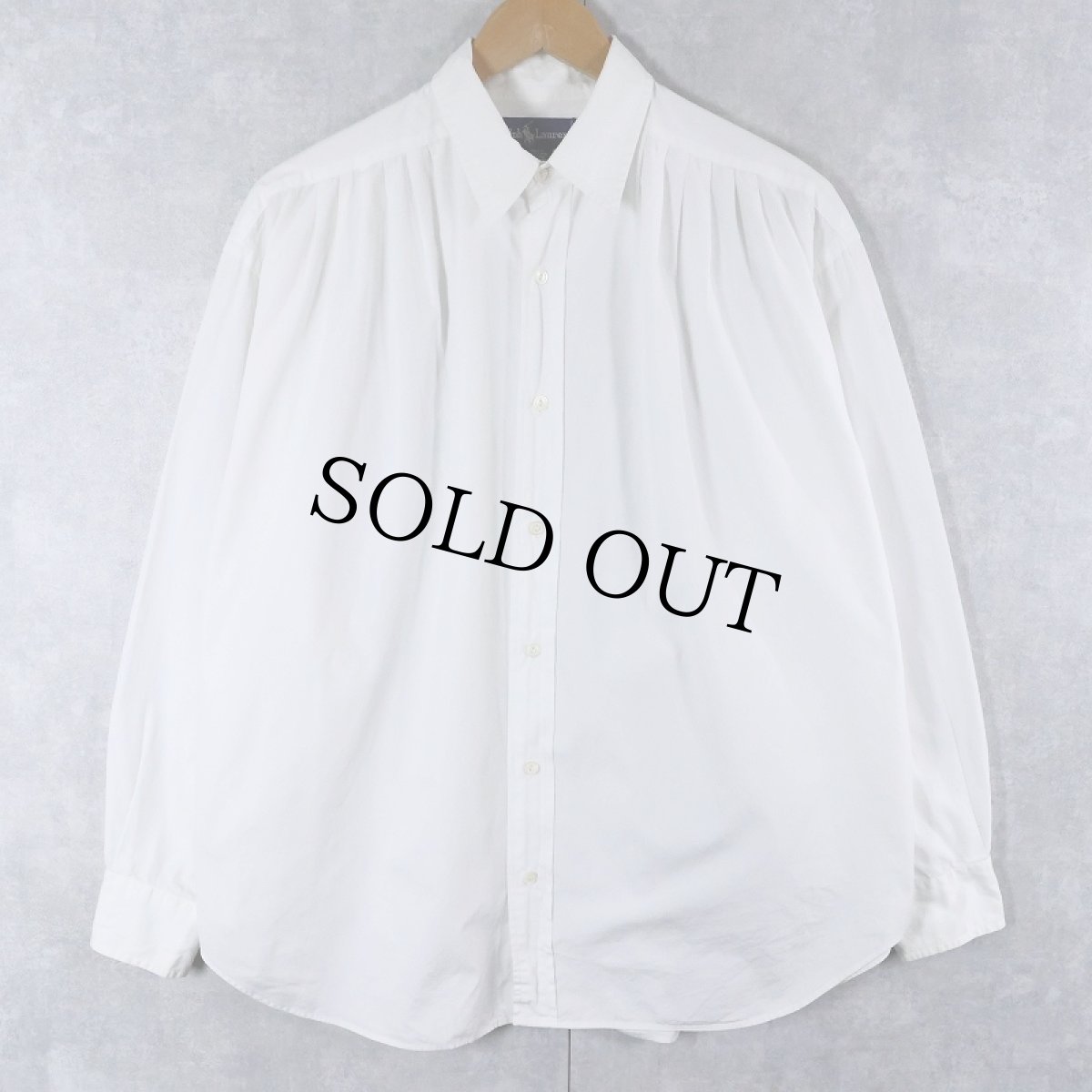 画像1: Ralph Lauren 猫目ボタン コットンシャツ SIZE14 (1)