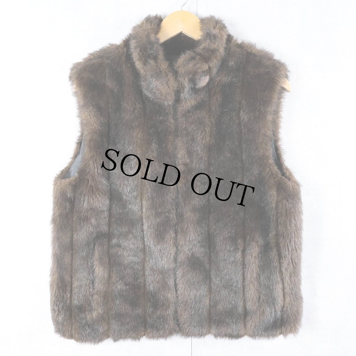 画像1: Giacca Gallery Company リバーシブル フェイクファーベスト M (1)