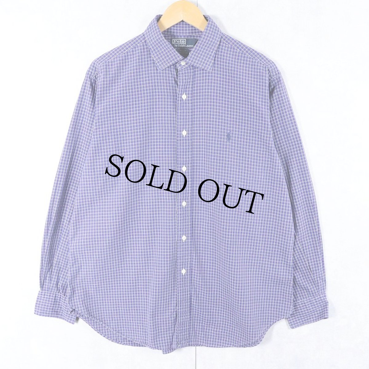 画像1: POLO Ralph Lauren "PHILIP" ロゴ刺繡 チェック柄 コットンシャツ SIZE16 1/2 (1)