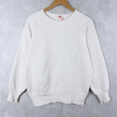 画像1: 50's AKOM Pep-shirt フリーダムスリーブ 無地スウェット M (1)