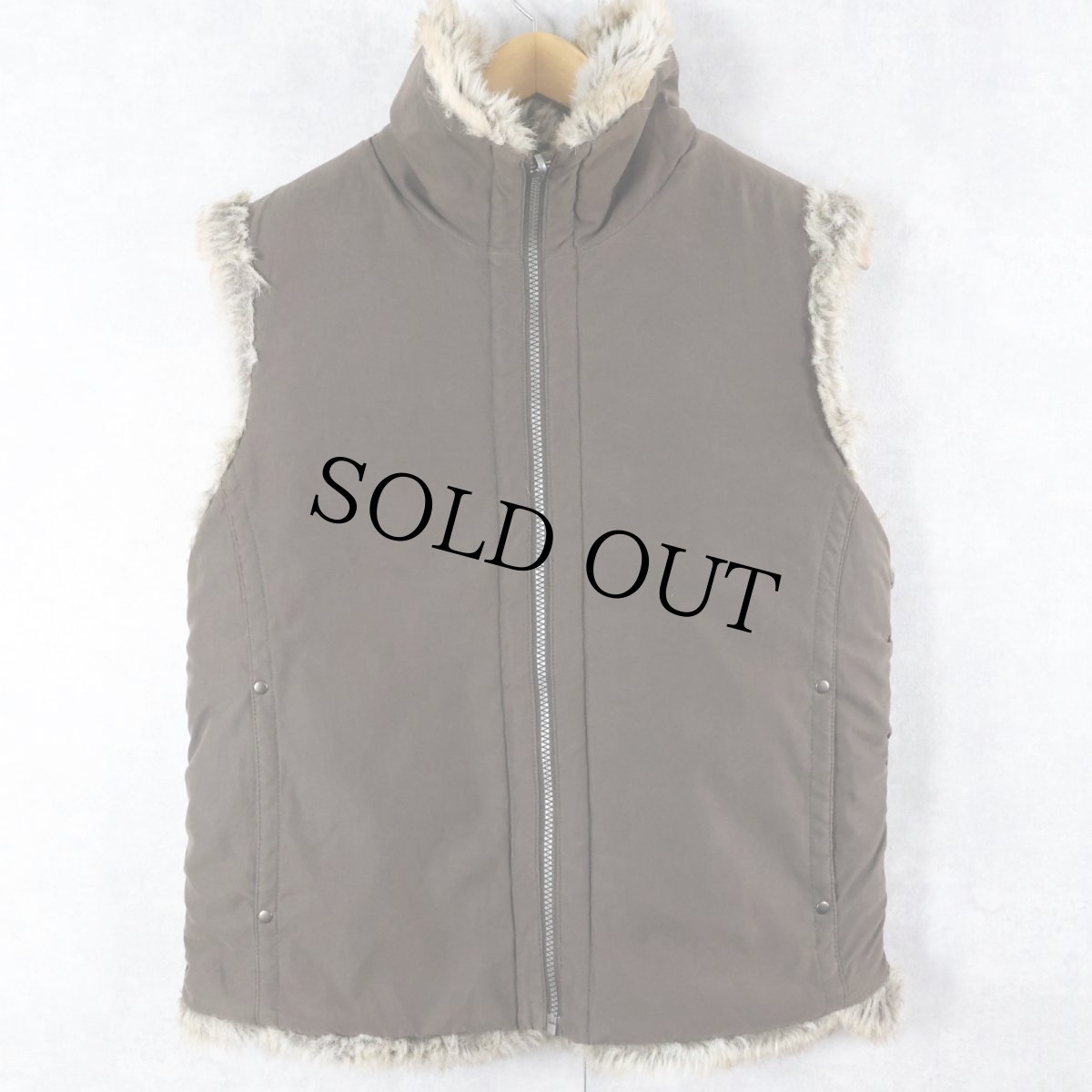 画像2: WEATHERPROOF リバーシブル フェイクファーベスト XL (2)