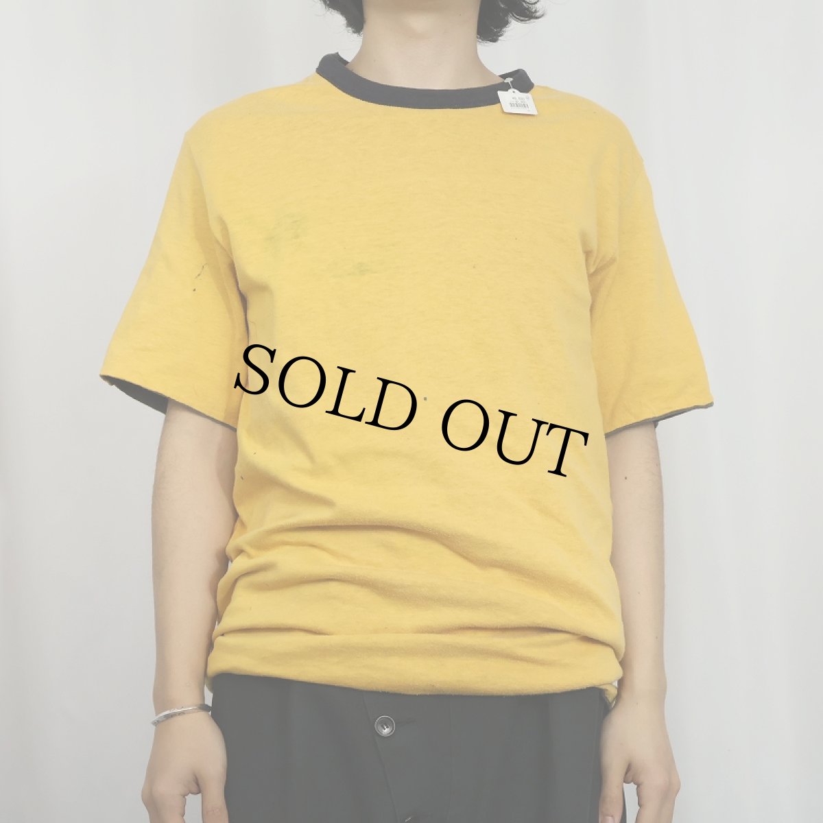 画像3: 70〜80's ステンシル入り ダブルフェイス 無地 リバーシブルTシャツ (3)