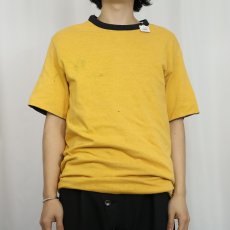 画像3: 70〜80's ステンシル入り ダブルフェイス 無地 リバーシブルTシャツ (3)