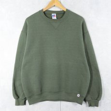 画像1: 90's RUSSELL ATHLETIC USA製 前V 無地スウェット L (1)