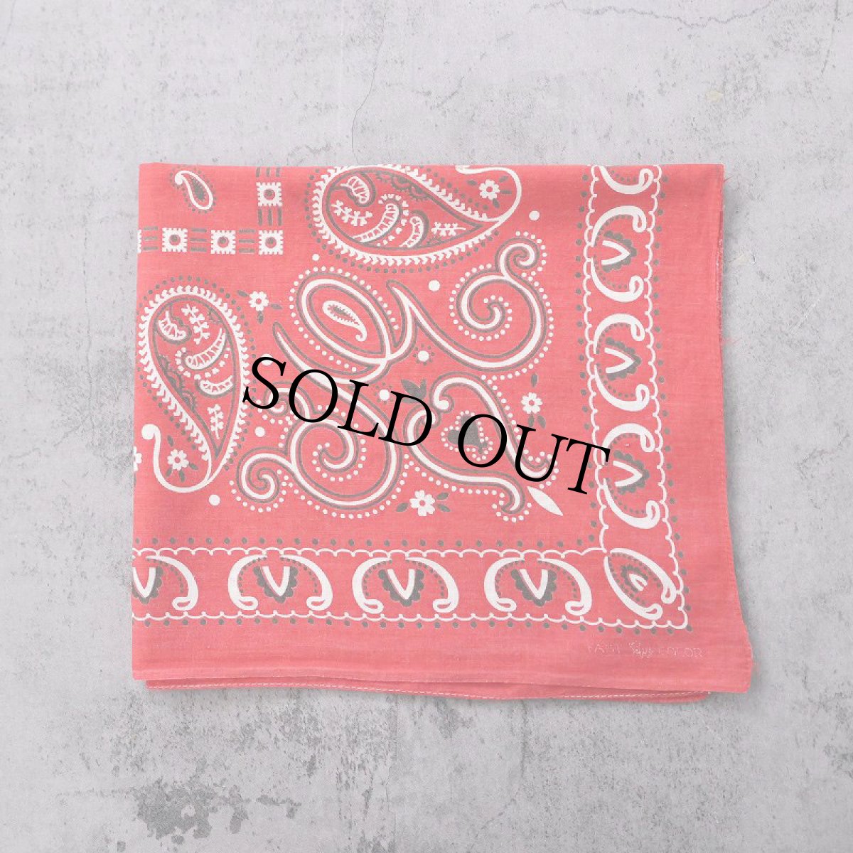 画像1: 50's エレファントブランド ペイズリー柄 バンダナ 下鼻 (1)