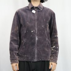 画像2: TOMMY HILFIGER ペンキペイント コーデュロイスイングトップ NAVY S (2)