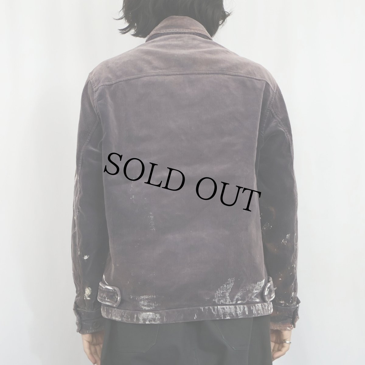 画像3: TOMMY HILFIGER ペンキペイント コーデュロイスイングトップ NAVY S (3)