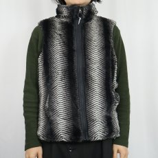 画像3: KC COLLECTIONS リバーシブル フェイクファーベスト M (3)