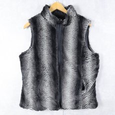 画像1: KC COLLECTIONS リバーシブル フェイクファーベスト M (1)