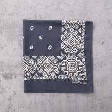 画像1: 60's FAST COLOR ライトニング柄 バンダナ BLACK (1)