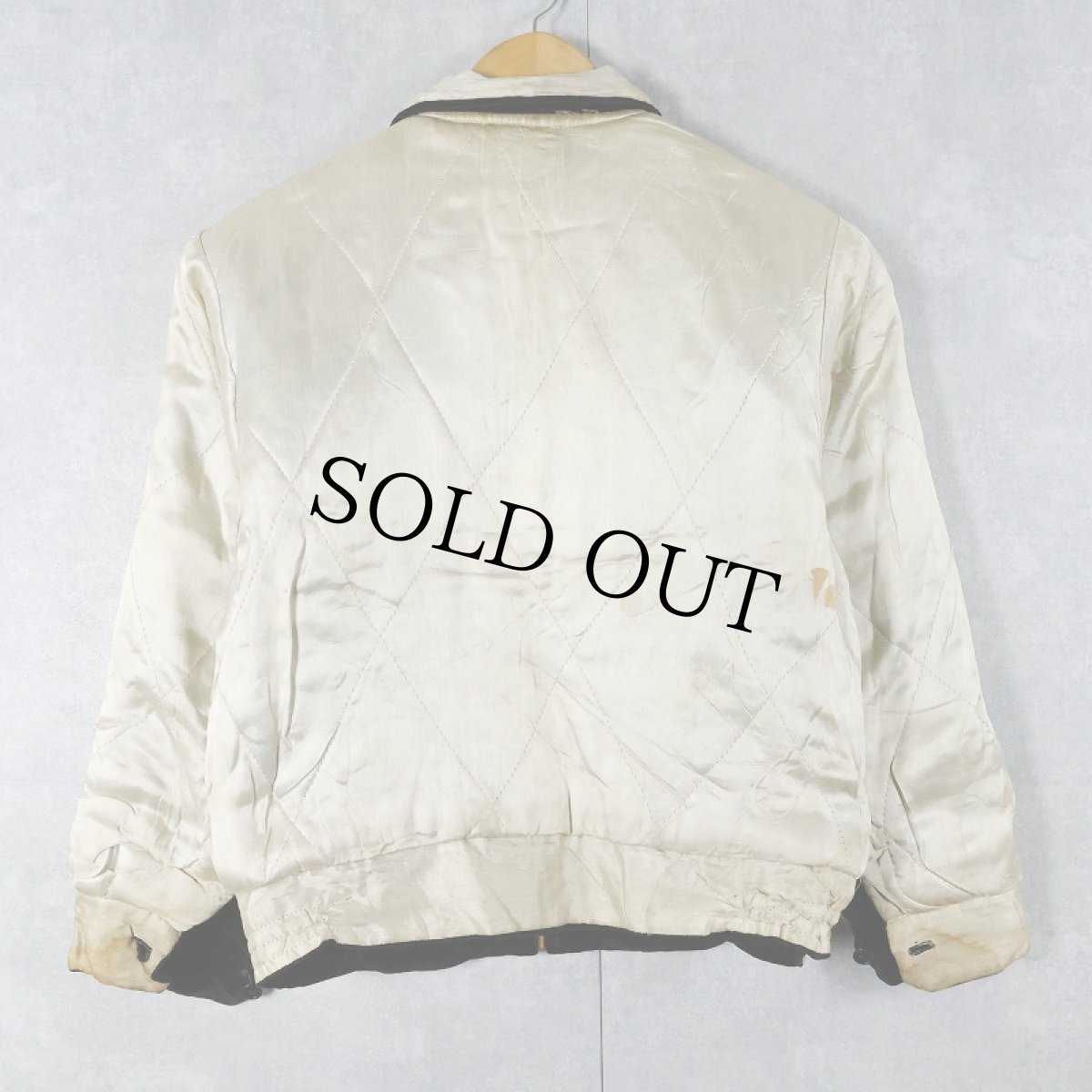 画像4: 50's "USS MANSFIELD DD728" 別珍 スーベニアジャケット BLACK (4)