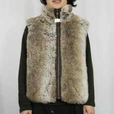 画像3: WEATHERPROOF リバーシブル フェイクファーベスト XL (3)