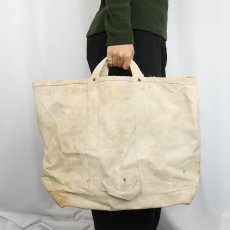 画像2: 50〜60's BELL SYSTEM ステンシル入り キャンバストートバッグ (2)