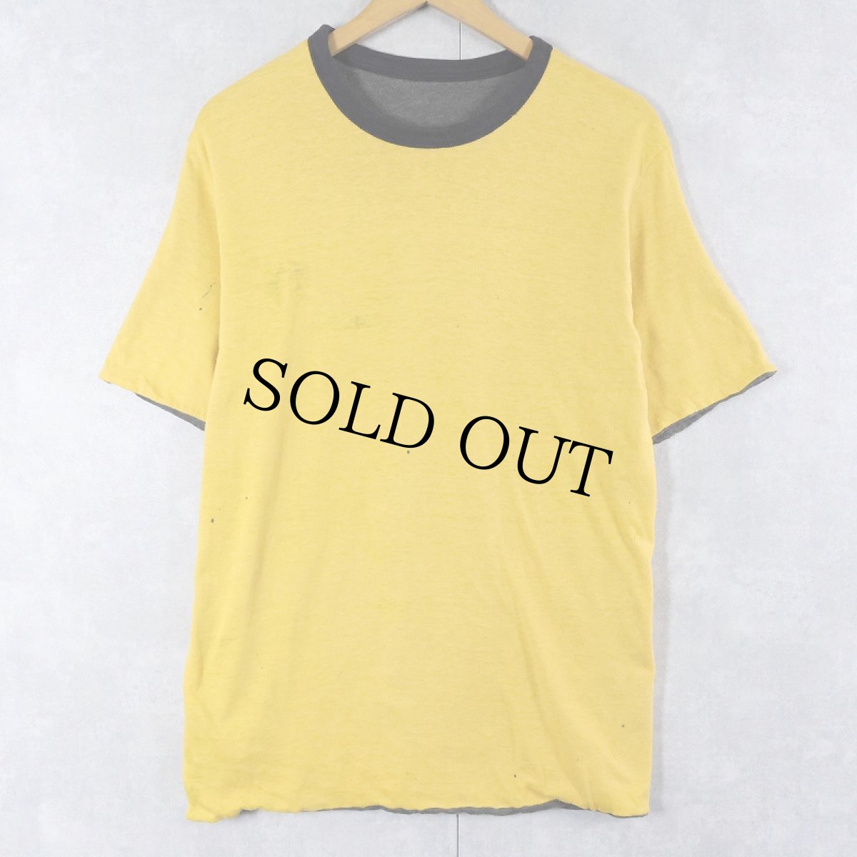 画像1: 70〜80's ステンシル入り ダブルフェイス 無地 リバーシブルTシャツ (1)