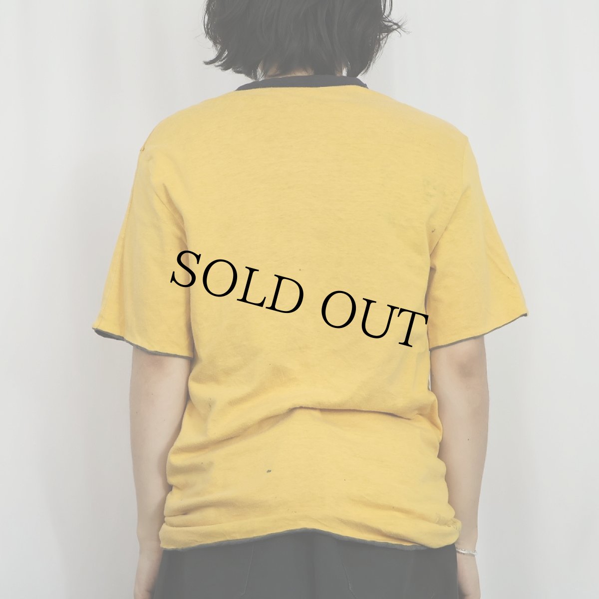 画像4: 70〜80's ステンシル入り ダブルフェイス 無地 リバーシブルTシャツ (4)