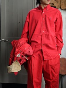 画像2: Ralph Lauren "BLAIRE" ロゴ刺繍 コットンボタンダウンシャツ S (2)