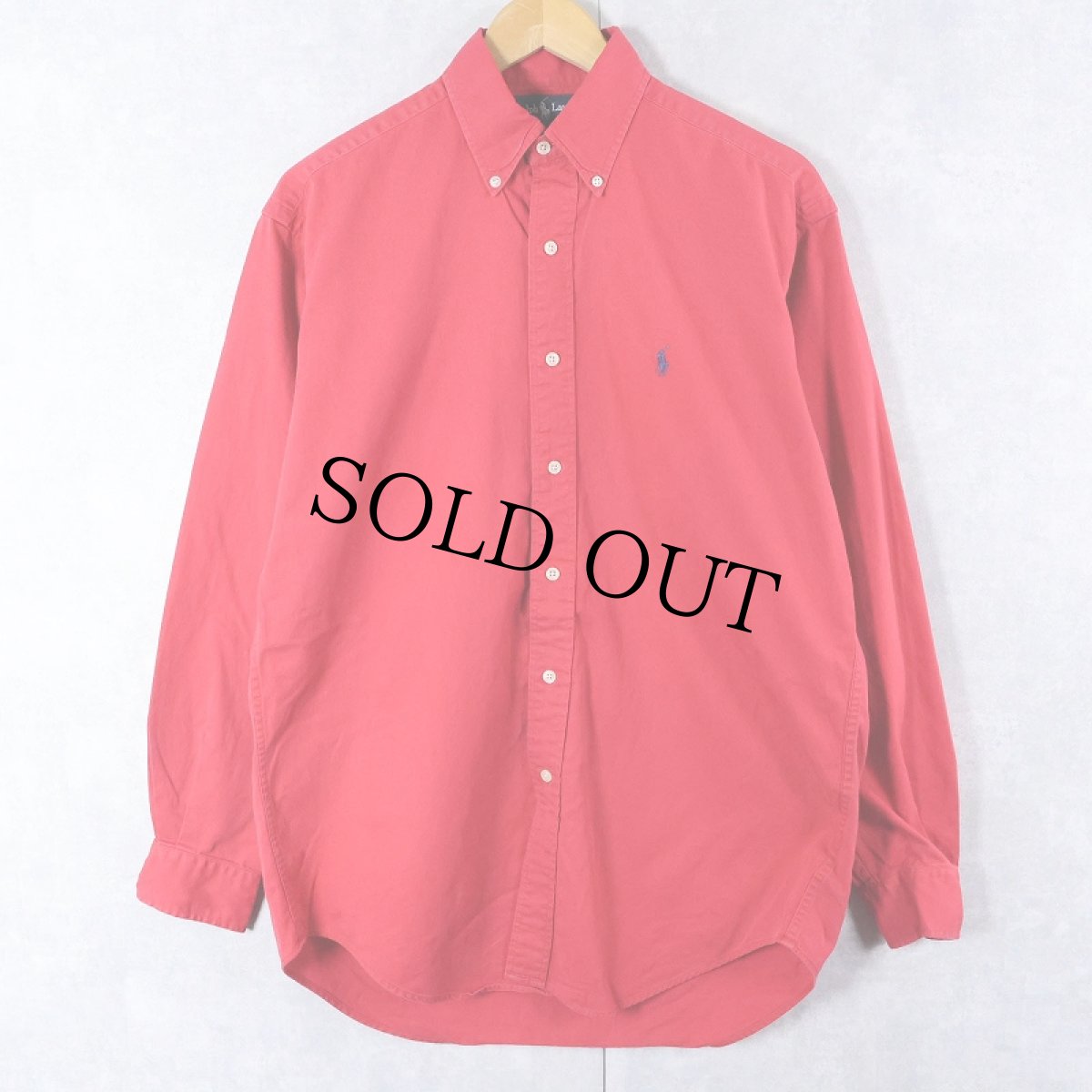 画像3: Ralph Lauren "BLAIRE" ロゴ刺繍 コットンボタンダウンシャツ S (3)