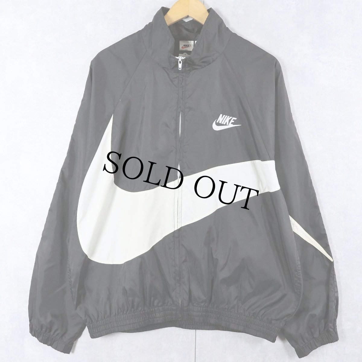 画像1: 90's NIKE ビッグスウォッシュ ナイロンジャケット L (1)