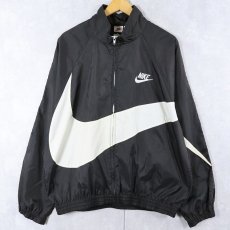 画像1: 90's NIKE ビッグスウォッシュ ナイロンジャケット L (1)