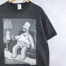 画像1: 90's The Simpsons "HOMER SIMPSONS" キャラクタープリントTシャツ BLACK XL (1)