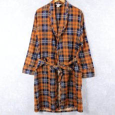 画像1: 60's Royal Crest Casuals タータンチェック柄 ネルガウン M (1)