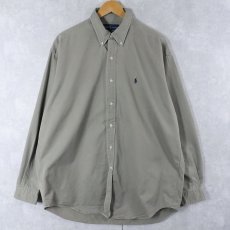 画像3: Ralph Lauren "BLAKE" ロゴ刺繍 コットンボタンダウンシャツ L (3)
