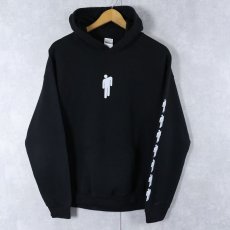 画像1: Billie Eilish ミュージシャンスウェットフーディー BLACK M (1)