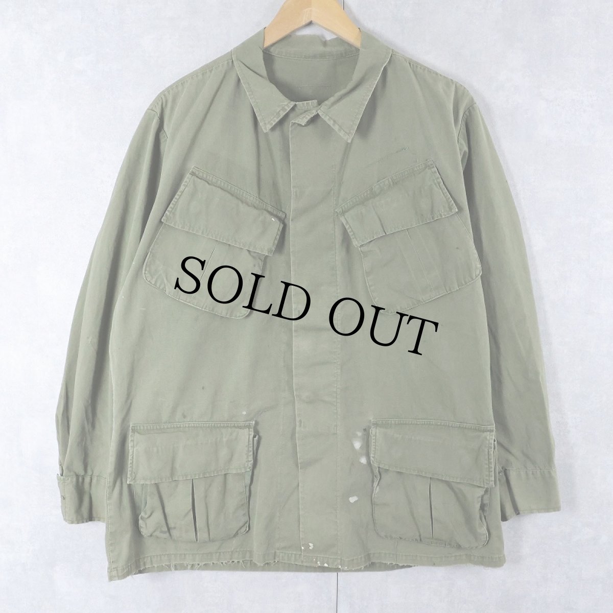 画像1: 60's U.S.ARMY "ノンリップ" ジャングルファティーグジャケット 5th  (1)