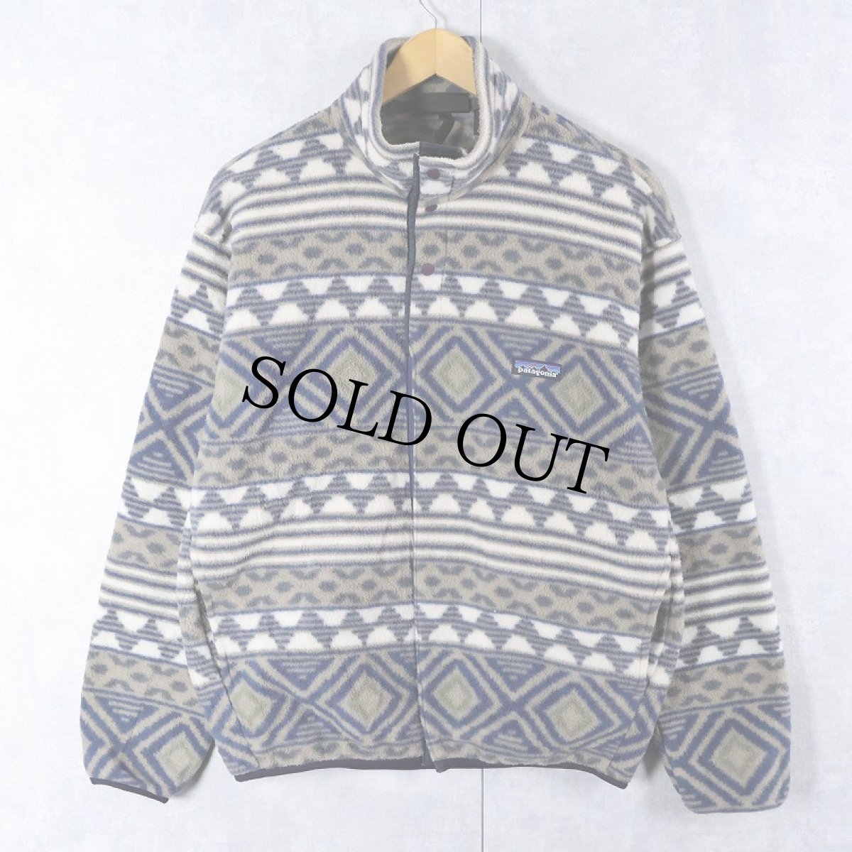 画像1: 90's Patagonia 総柄 リメイク フリースジャケット S (1)