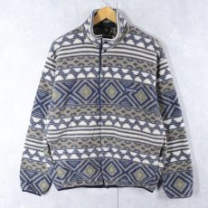 画像1: 90's Patagonia 総柄 リメイク フリースジャケット S (1)